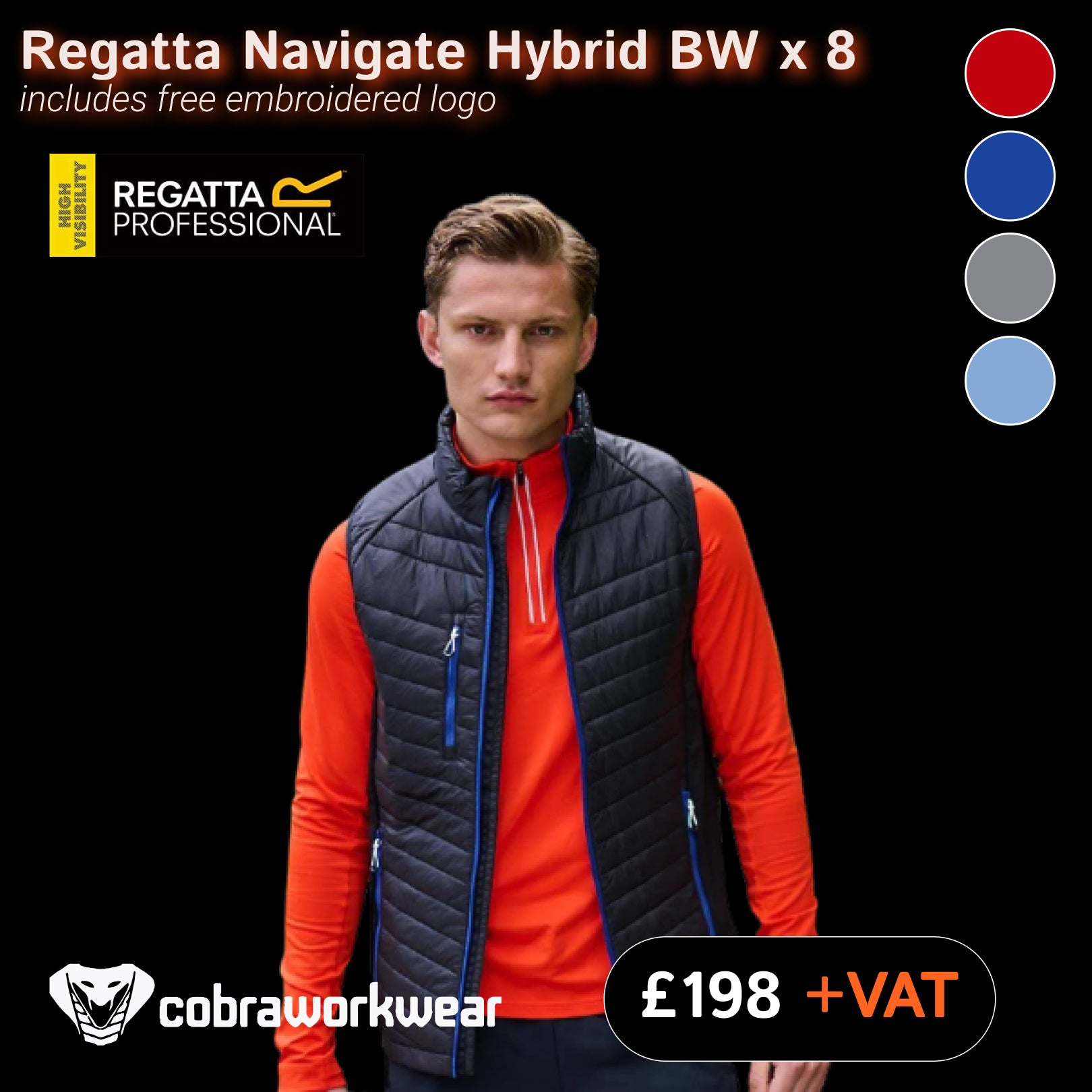 Regatta Qty Bundle Package - Navigate Hybrid Body Warmer x 8