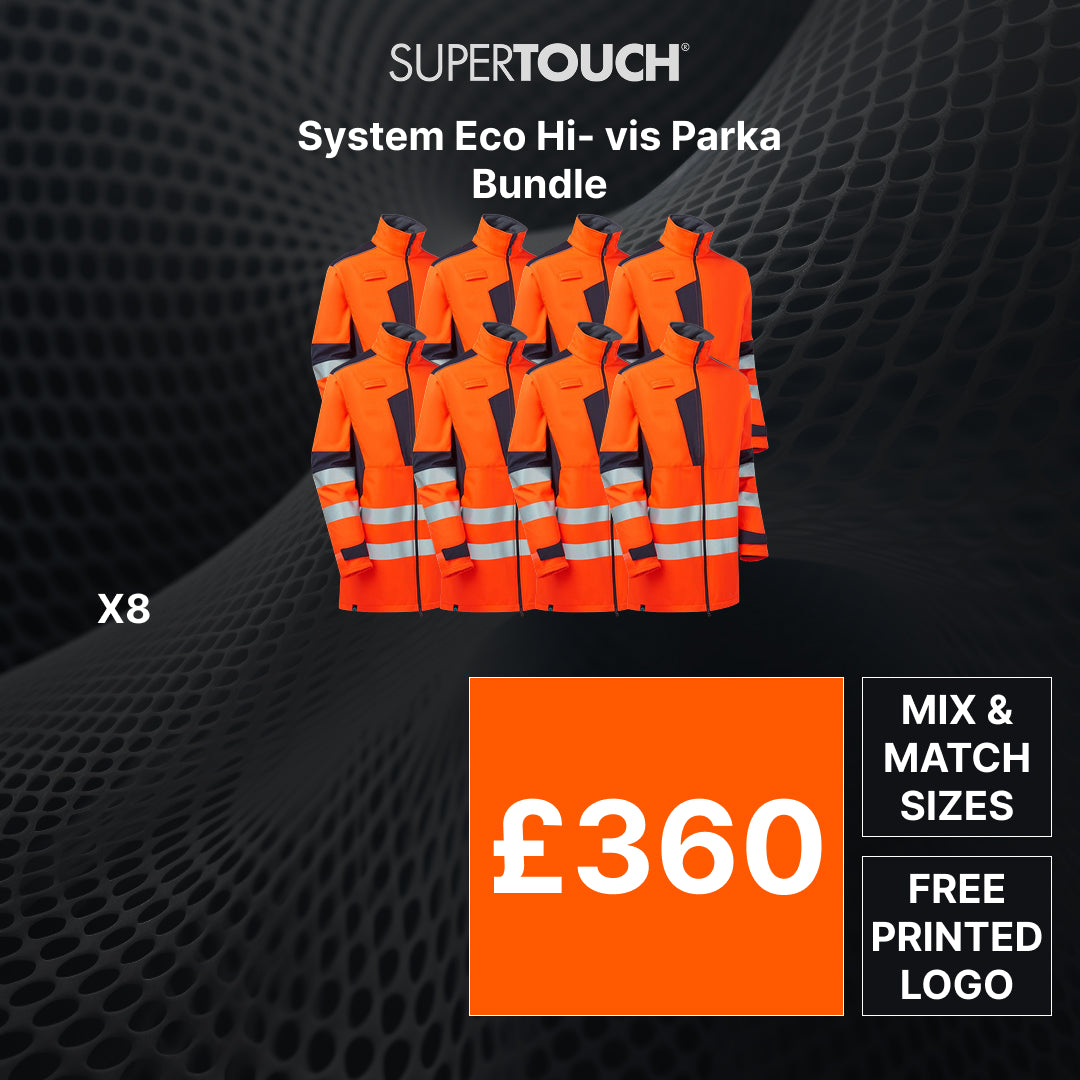 Supertouch System Eco HI Vis 3 Layer Softshell Parka 8 Bundle