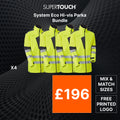Supertouch System Eco HI Vis 3 Layer Softshell Parka 4 Bundle