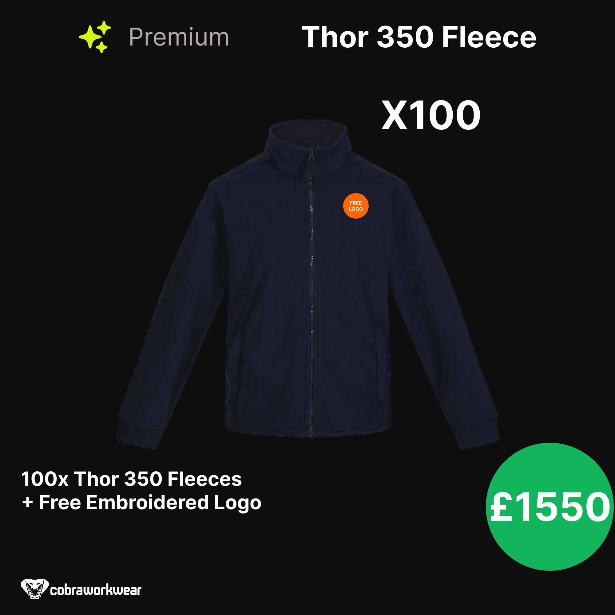 Thor 350 Premium Fleece 350gsm Qty Bundle Package