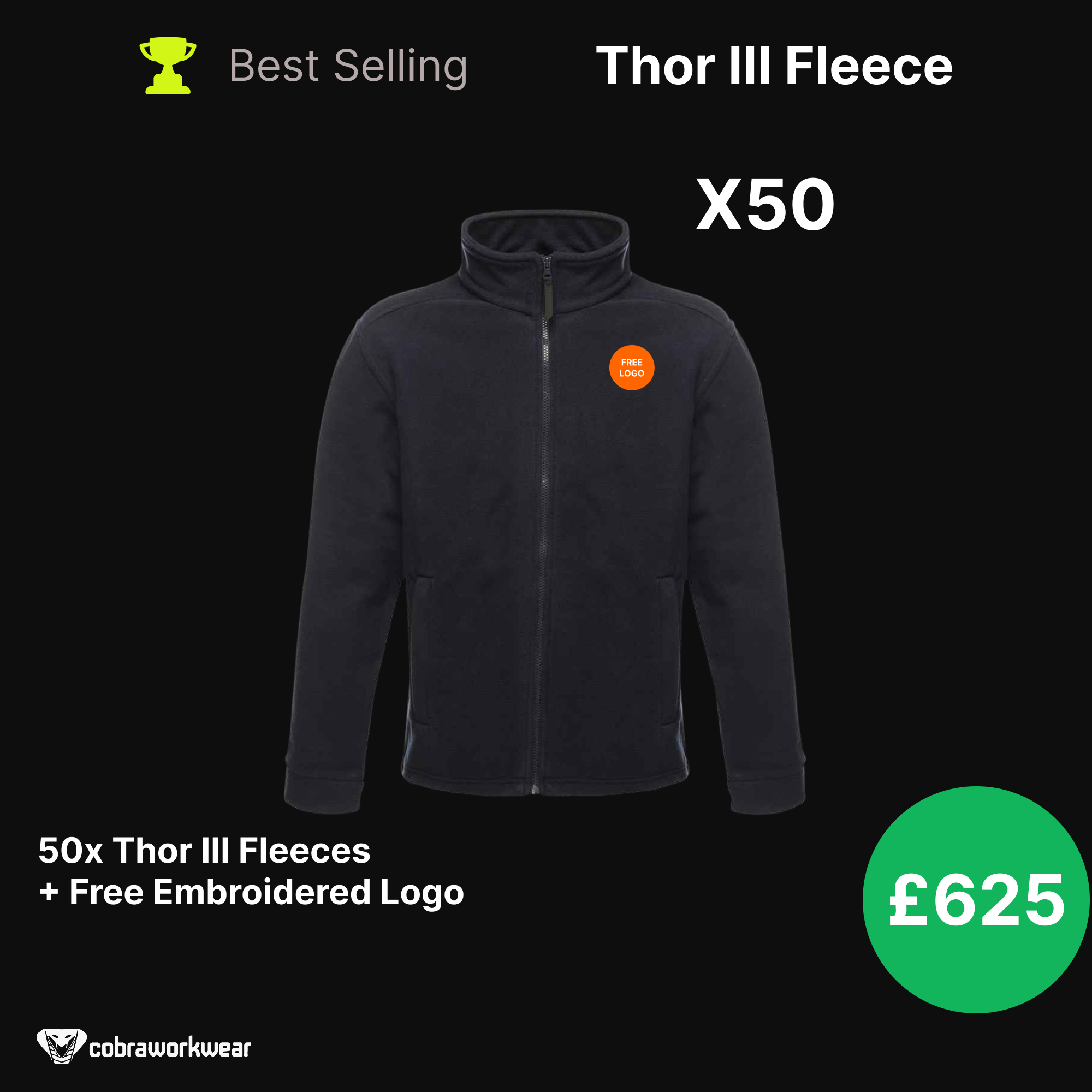 Thor III Best Selling Fleece Qty Bundle Package 10x, 25x, 50x, 100x