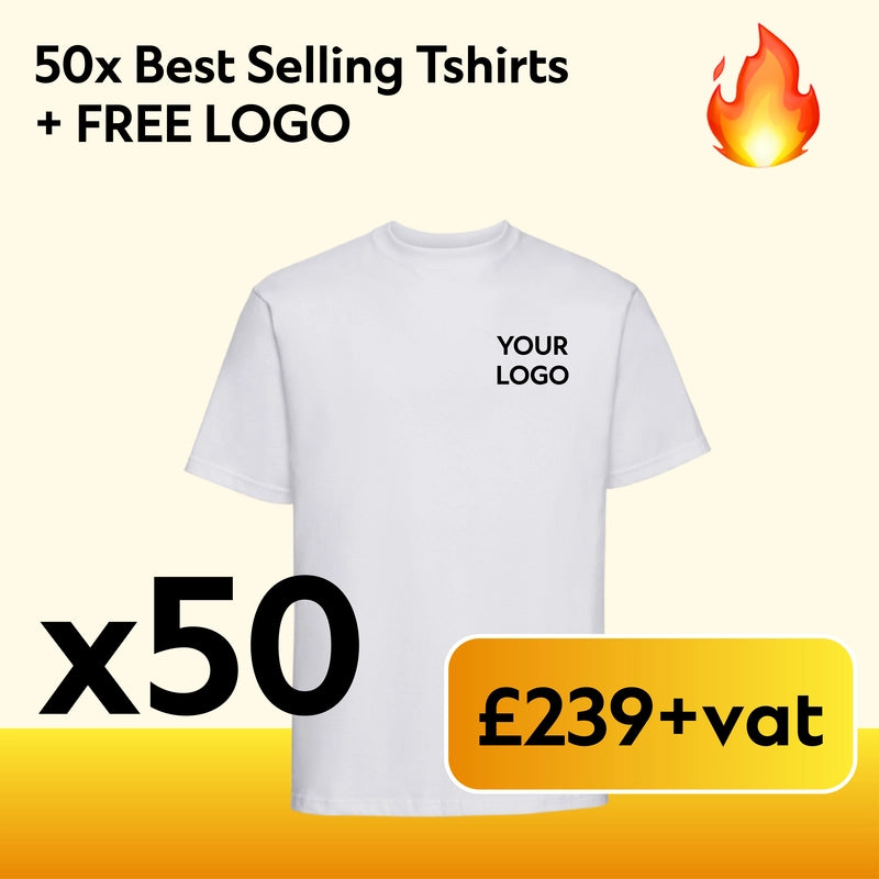 50x Free Logo Tshirt Package