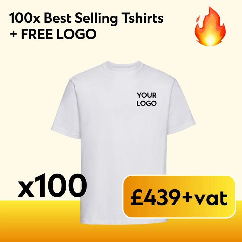 100x Free Logo Tshirt Package