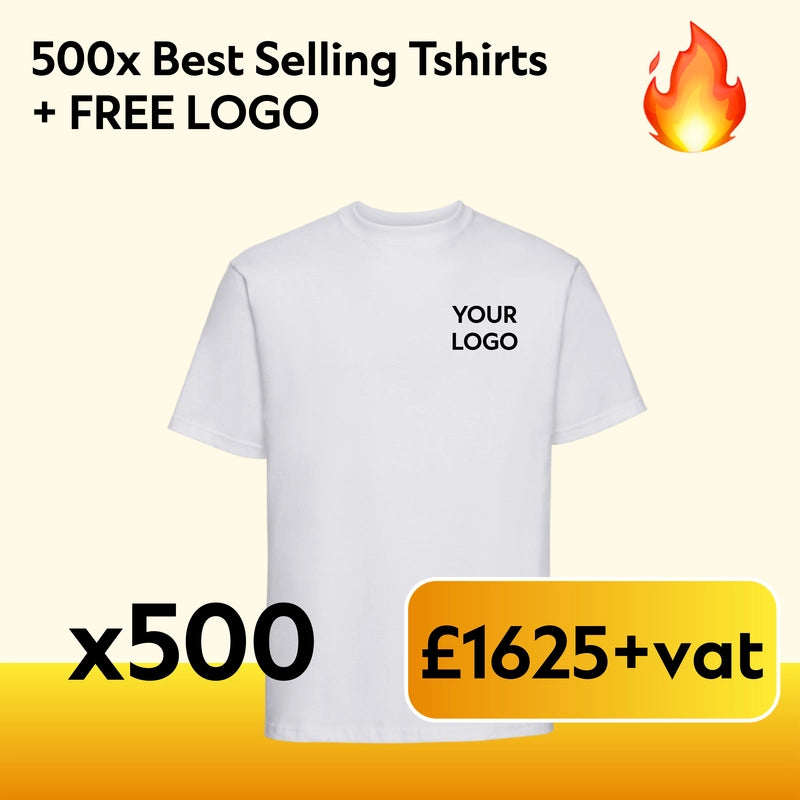 500x Free Logo Tshirt Package